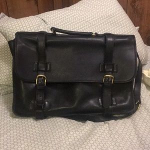 Coach Vintage Black Leather Briefcase